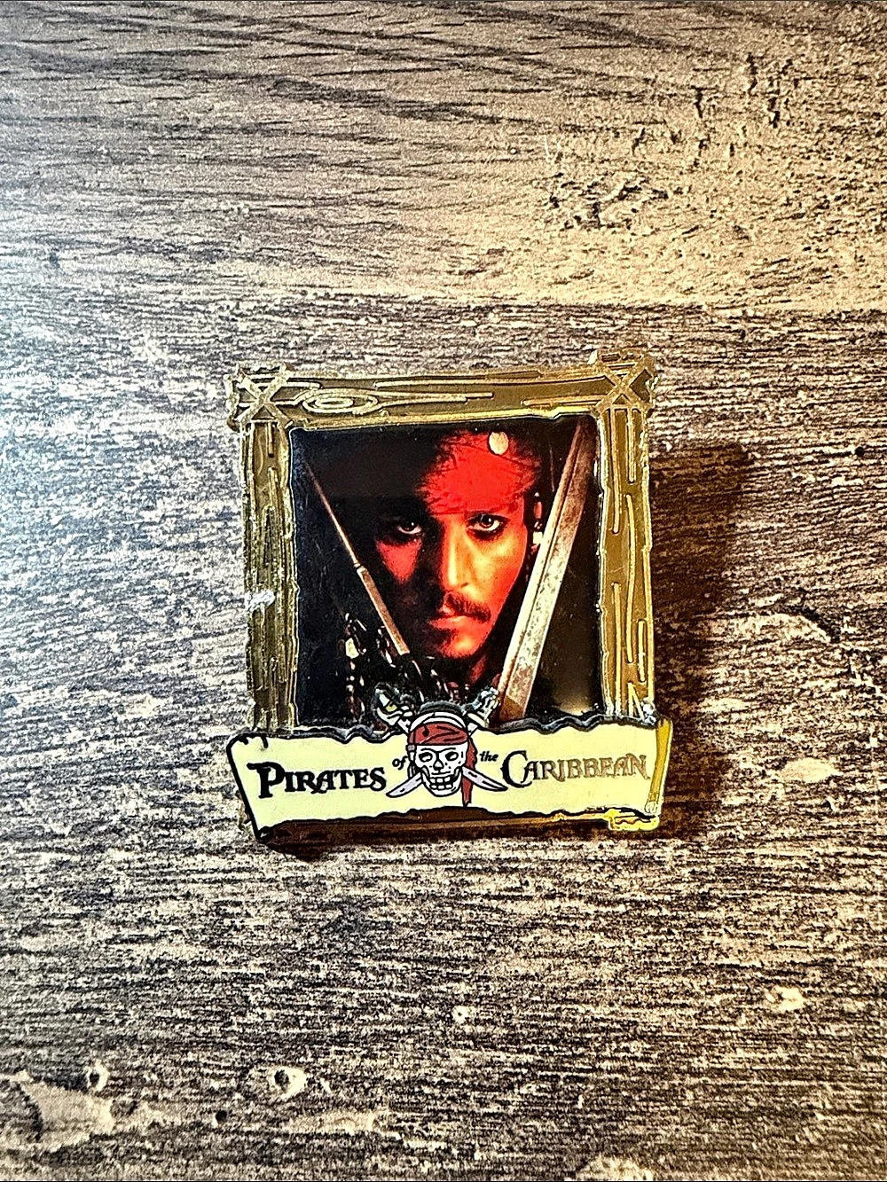 Disney Pirates of the Caribbean Jack Sparrow Framed Swords Pin